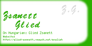 zsanett glied business card